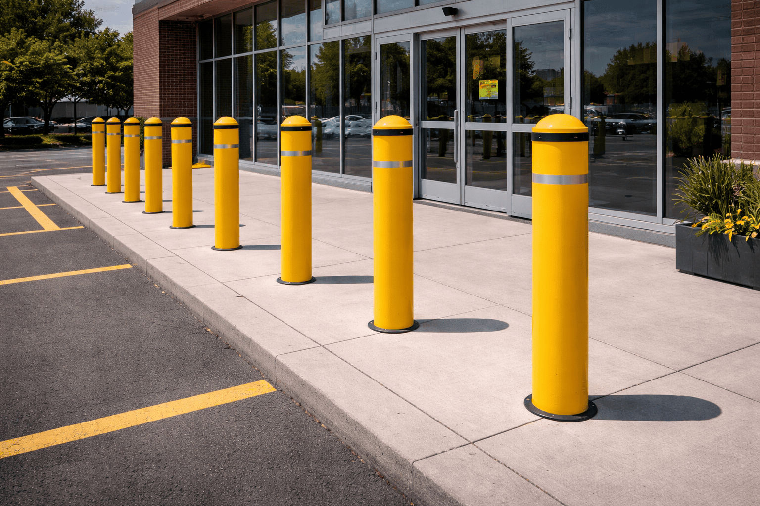 Safety Bollard at Commercial Property